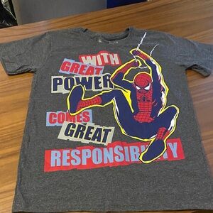 Disney Marvel Gray T-Shirt with Red Accents